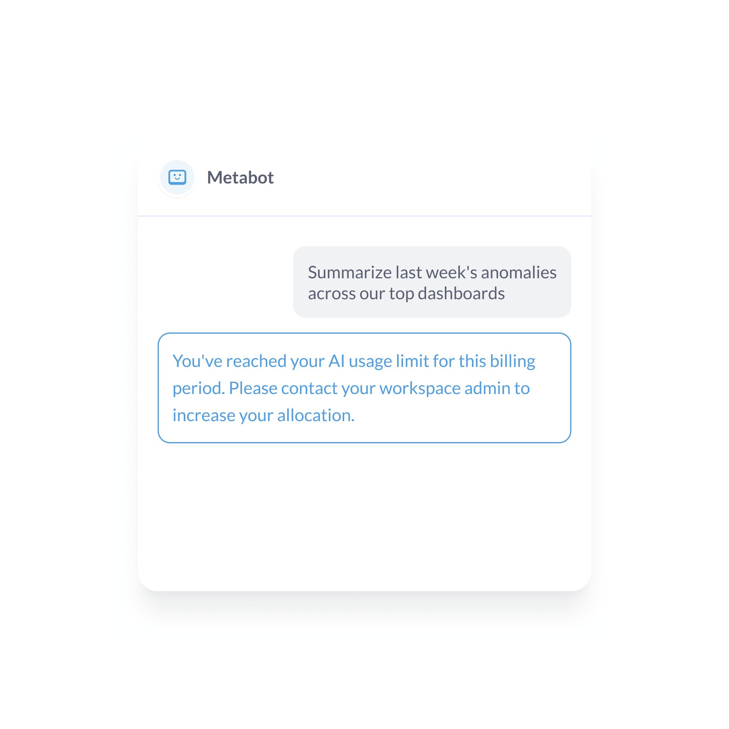 Set usage limits by token or message count